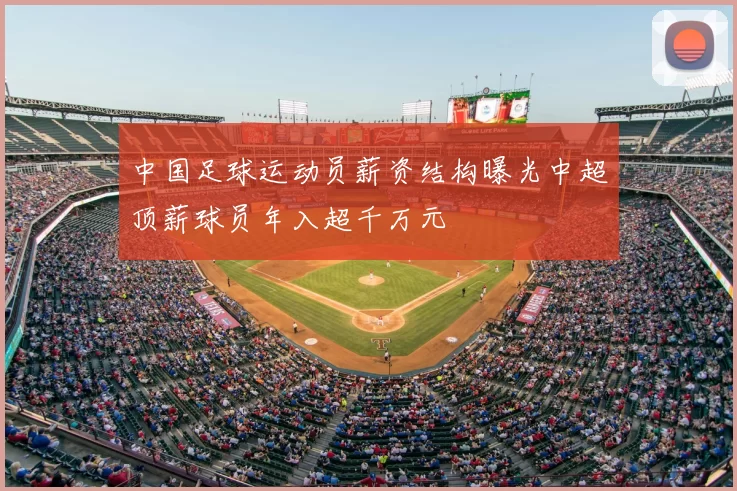 中国足球运动员薪资结构曝光中超顶薪球员年入超千万元