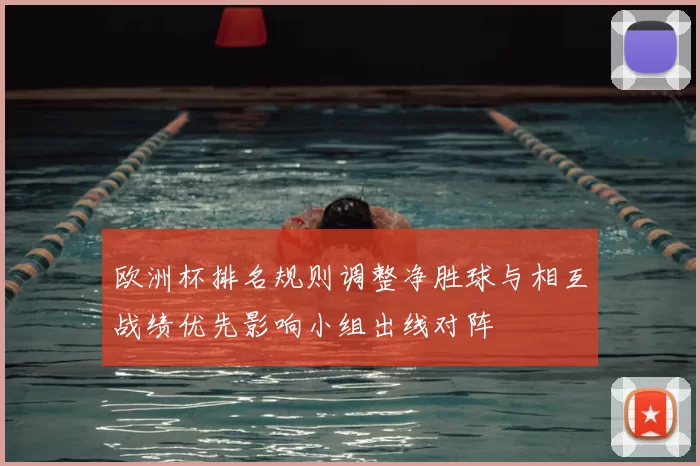欧洲杯排名规则调整净胜球与相互战绩优先影响小组出线对阵